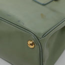 PRADA Galleria Hand Bag Safiano leather 2way Gold Light green Auth 133778-16
