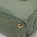 PRADA Galleria Hand Bag Safiano leather 2way Gold Light green Auth 133778-18