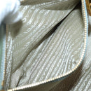 PRADA Galleria Hand Bag Safiano leather 2way Gold Light green Auth 133778-25