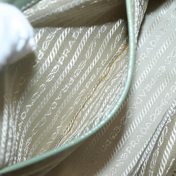 PRADA Galleria Hand Bag Safiano leather 2way Gold Light green Auth 133778