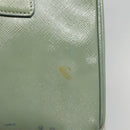 PRADA Galleria Hand Bag Safiano leather 2way Gold Light green Auth 133778-6
