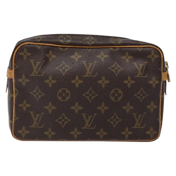 LOUIS VUITTON Monogram Compiegne 23 Clutch Bag M51847 LV Auth 133781