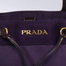 PRADA Tote Bag Nylon Purple Gold Auth 133783-19