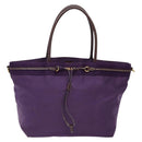 PRADA Tote Bag Nylon Purple Gold Auth 133783-13