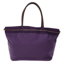 PRADA Tote Bag Nylon Purple Gold Auth 133783-2