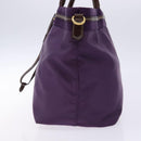 PRADA Tote Bag Nylon Purple Gold Auth 133783-4