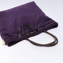 PRADA Tote Bag Nylon Purple Gold Auth 133783-6