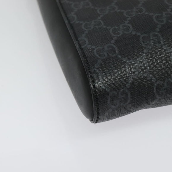 GUCCI GG Supreme Sherry Line Shoulder Bag PVC Black Red Navy 523599 Auth 133793