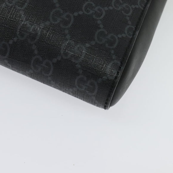 GUCCI GG Supreme Sherry Line Shoulder Bag PVC Black Red Navy 523599 Auth 133793