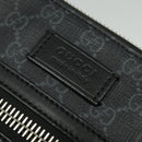 GUCCI GG Supreme Sherry Line Shoulder Bag PVC Black Red Navy 523599 Auth 133793-14