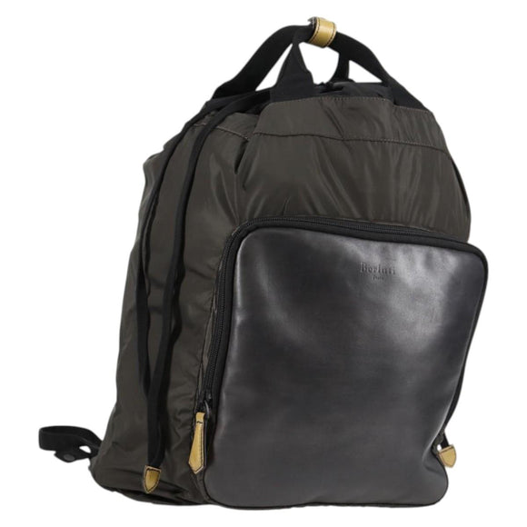 Berluti Backpack Nylon Khaki Auth 133812