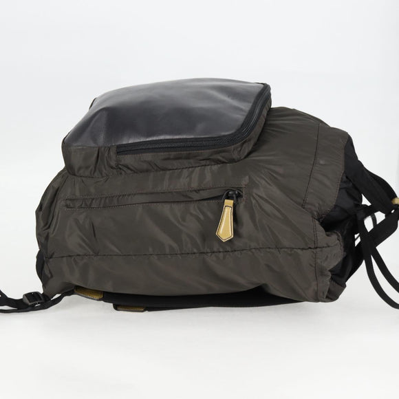 Berluti Backpack Nylon Khaki Auth 133812