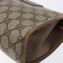 GUCCI GG Supreme Web Sherry Line Clutch Bag PVC Beige Gold 89 01 030 Auth 133814-10