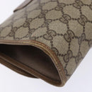 GUCCI GG Supreme Web Sherry Line Clutch Bag PVC Beige Gold 89 01 030 Auth 133814-11