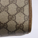 GUCCI GG Supreme Web Sherry Line Clutch Bag PVC Beige Gold 89 01 030 Auth 133814-13