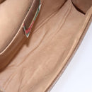GUCCI GG Supreme Web Sherry Line Clutch Bag PVC Beige Gold 89 01 030 Auth 133814-16