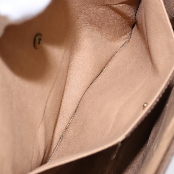 GUCCI GG Supreme Web Sherry Line Clutch Bag PVC Beige Gold 89 01 030 Auth 133814