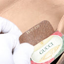 GUCCI GG Supreme Web Sherry Line Clutch Bag PVC Beige Gold 89 01 030 Auth 133814-20