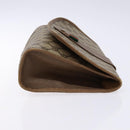 GUCCI GG Supreme Web Sherry Line Clutch Bag PVC Beige Gold 89 01 030 Auth 133814-4