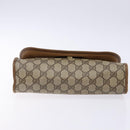GUCCI GG Supreme Web Sherry Line Clutch Bag PVC Beige Gold 89 01 030 Auth 133814-7