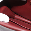 CARTIER Must Line Shoulder Bag Leather Bordeaux Gold Auth 133817-19