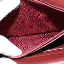 CARTIER Must Line Shoulder Bag Leather Bordeaux Gold Auth 133817-20