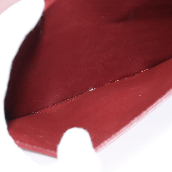 CARTIER Must Line Shoulder Bag Leather Bordeaux Gold Auth 133817