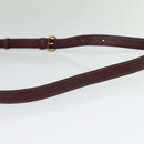 CARTIER Must Line Shoulder Bag Leather Bordeaux Gold Auth 133817-7