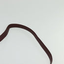 CARTIER Must Line Shoulder Bag Leather Bordeaux Gold Auth 133817-8