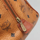MCM Logogram Vicetos Hand Bag PVC Leather Brown Gold Auth 133833-10