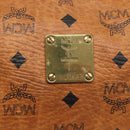 MCM Logogram Vicetos Hand Bag PVC Leather Brown Gold Auth 133833-12