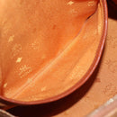 MCM Logogram Vicetos Hand Bag PVC Leather Brown Gold Auth 133833-20