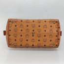 MCM Logogram Vicetos Hand Bag PVC Leather Brown Gold Auth 133833-5