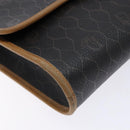 Christian Dior Honeycomb Canvas Shoulder Bag PVC Black Gold Auth 133834-11