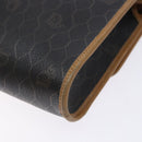 Christian Dior Honeycomb Canvas Shoulder Bag PVC Black Gold Auth 133834-12