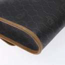 Christian Dior Honeycomb Canvas Shoulder Bag PVC Black Gold Auth 133834-13