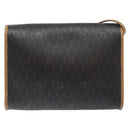 Christian Dior Honeycomb Canvas Shoulder Bag PVC Black Gold Auth 133834-3