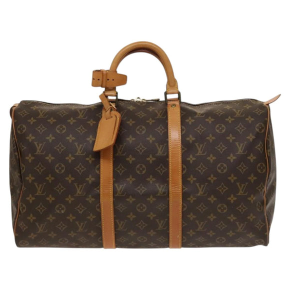 LOUIS VUITTON Monogram Keepall 50 Boston Bag M41426 LV Auth 133836