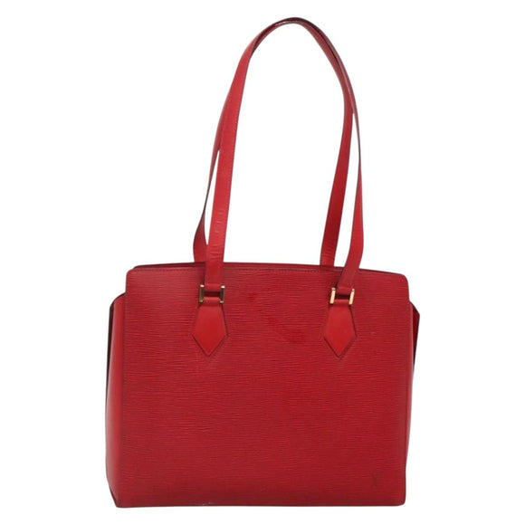 LOUIS VUITTON Epi Duplex Tote Bag Red M52427 LV Auth 133839