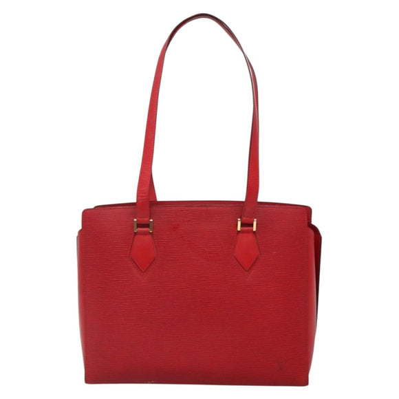 LOUIS VUITTON Epi Duplex Tote Bag Red M52427 LV Auth 133839