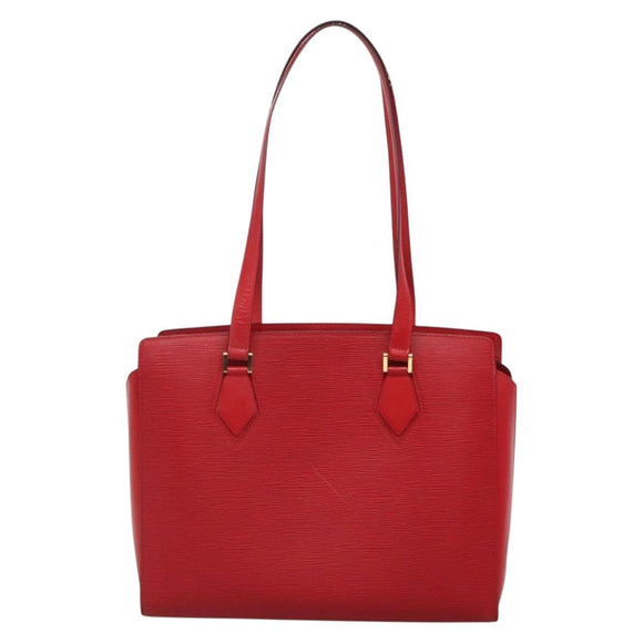 LOUIS VUITTON Epi Duplex Tote Bag Red M52427 LV Auth 133839