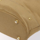 Gianni Versace Shoulder Bag Canvas Beige Gold Auth 133846-9