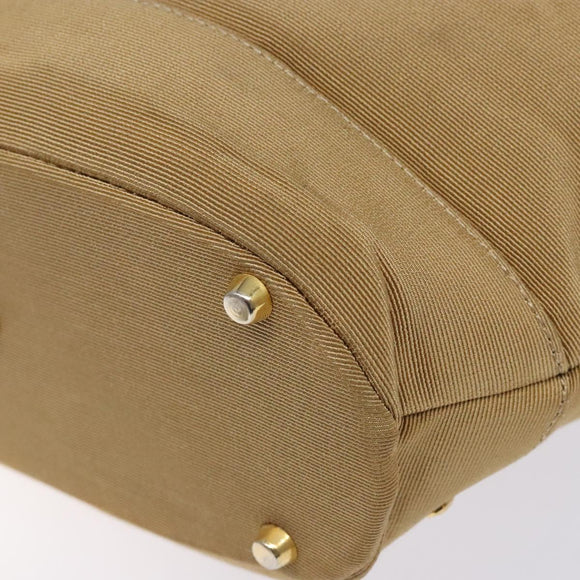 Gianni Versace Shoulder Bag Canvas Beige Gold Auth 133846