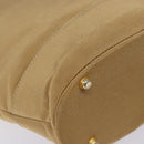 Gianni Versace Shoulder Bag Canvas Beige Gold Auth 133846-16