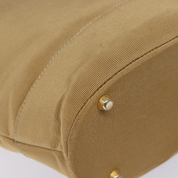 Gianni Versace Shoulder Bag Canvas Beige Gold Auth 133846