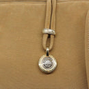 Gianni Versace Shoulder Bag Canvas Beige Gold Auth 133846-17