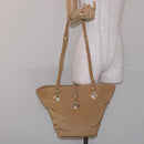 Gianni Versace Shoulder Bag Canvas Beige Gold Auth 133846-20