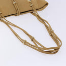 Gianni Versace Shoulder Bag Canvas Beige Gold Auth 133846-7