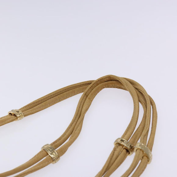 Gianni Versace Shoulder Bag Canvas Beige Gold Auth 133846