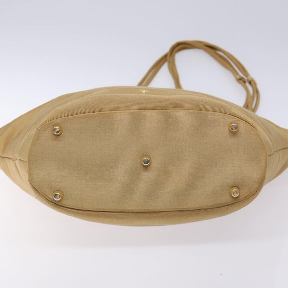 Gianni Versace Shoulder Bag Canvas Beige Gold Auth 133846